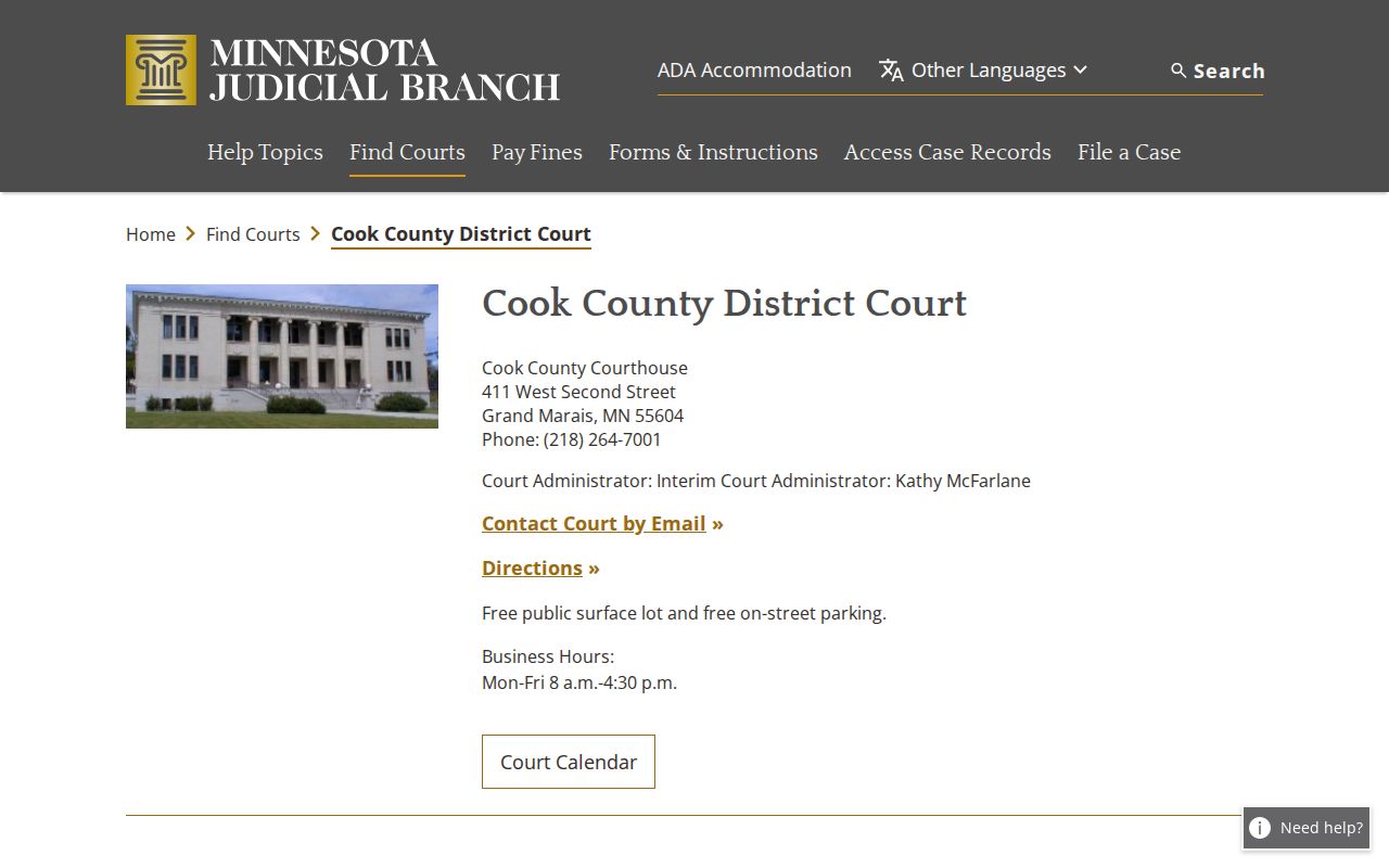 Cook County court page used for traffic warrant search questions