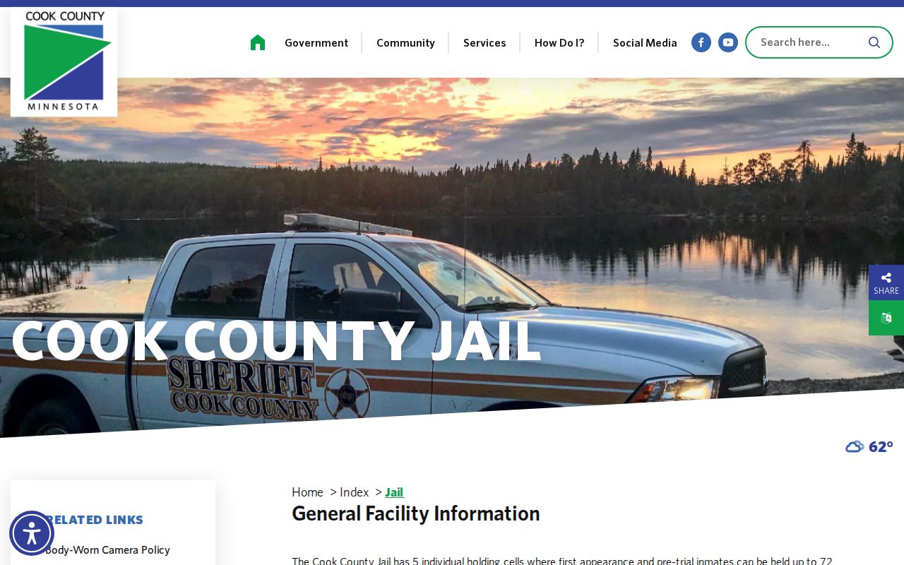 Cook County jail page for arrest warrant custody and bond questions