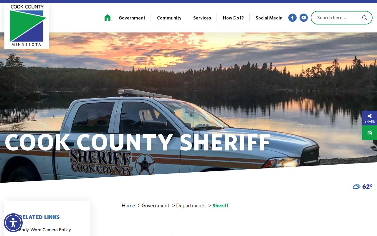 Cook County Sheriff's Office page used for Cook County warrant records questions